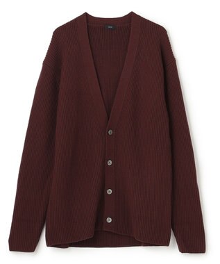JOSEPH HOMME リッジメリノ　Vネックカーディガン ワイン系