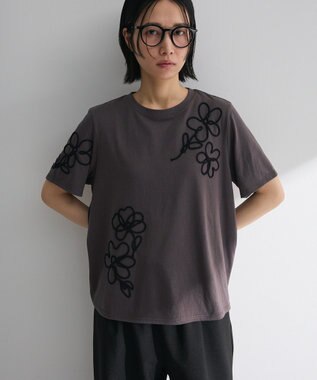 Green Parks ・ＳＵＧＡＲ　ＳＰＯＯＮ　コード刺繍ＴＥＥ Charcoal Gray