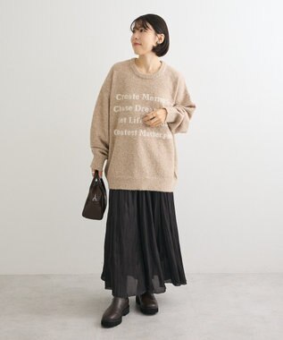 Green Parks ブークレロゴニットチュニック Beige