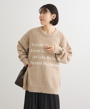 Green Parks ブークレロゴニットチュニック Beige