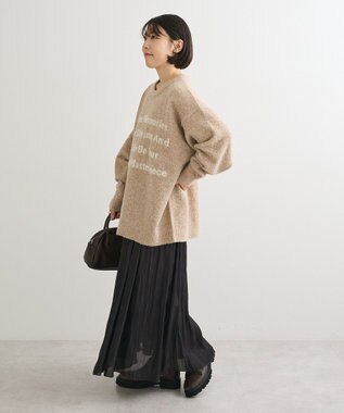 Green Parks ブークレロゴニットチュニック Beige