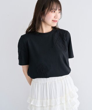 Green Parks ・ＳＵＧＡＲ　ＳＰＯＯＮ　コード刺繍ＴＥＥ Charcoal Gray