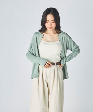 OP／FILA 【Ocean Pacific】スナップボタンカーディガン カーキ
