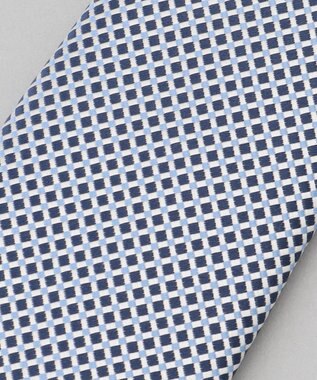 GOTAIRIKU 【日本製】シルク ネクタイ_格子柄 サックスブルー系8