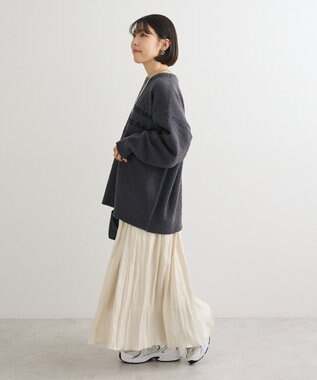 Green Parks ブークレロゴニットチュニック Charcoal Gray