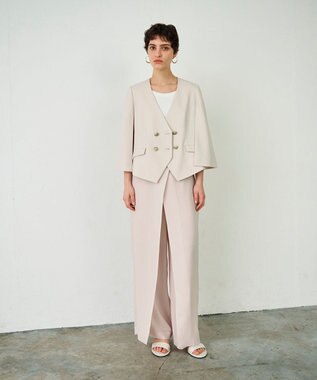 GRACE CONTINENTAL ケープスリーブジャケット ベージュ