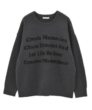 Green Parks ブークレロゴニットチュニック Charcoal Gray