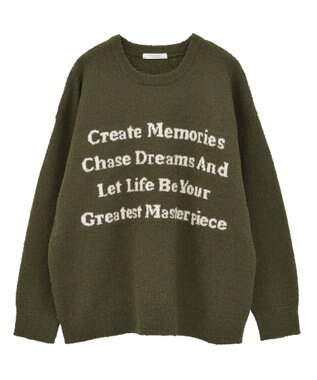 Green Parks ブークレロゴニットチュニック Khaki