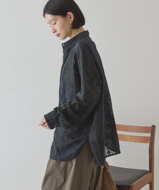 AMERICAN HOLIC レースパッチワークシャツ Off White