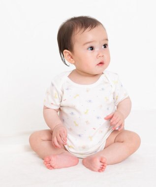 MIKI HOUSE HOT BISCUITS 【70-80cm】 半袖ボディシャツ(かぶり仕様)