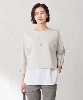 J.PRESS LADIES S TCポンチ ドルマンスリーブ レイヤード カットソー