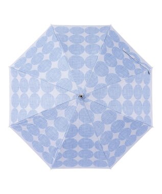 MOONBAT 断熱パラソル 二階建て 晴雨兼用 テクスチャードット 日傘 遮熱 遮光 UV ライトグレー×ブルー