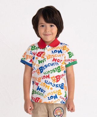 MIKI HOUSE HOT BISCUITS 【80-120cm】 カラフルロゴ ポロシャツ