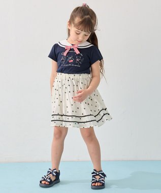 ANY KIDS セーラーカラー Tシャツ ネイビー