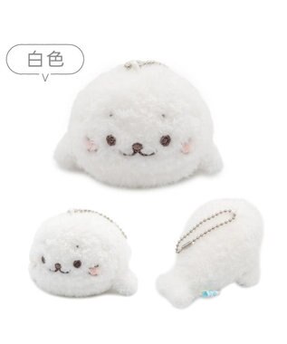 Mother garden しろたん ふわふわキーホルダー 《白》 単品 ホワイト