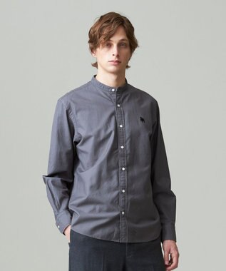 J.PRESS MEN 【大人気バックブル】バンドカラー オックスフォードガーメントダイシャツ グレー系