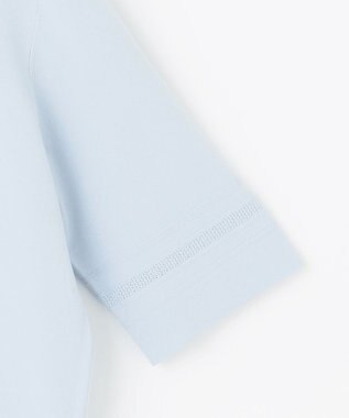 J.PRESS LADIES L 【洗える】RAYON ELITE STRETCH クルーネック ニット サックス系