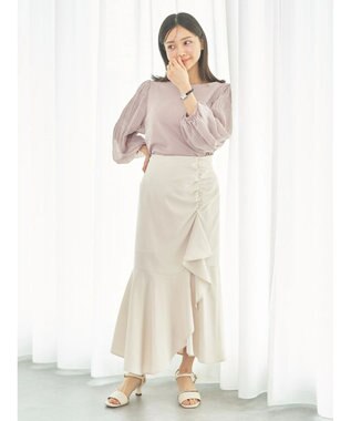 earth music&ecology マジョリカプリーツプルオーバー Pink Beige