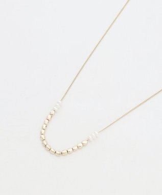 ANY メタルパールレンジネックレス ライトゴールド