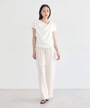 earth music&ecology フレンチスリーフドレーププルオーバー Off White