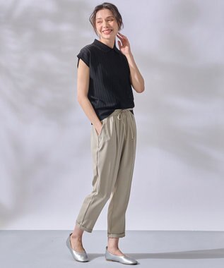 ANY 【UVケア/接触冷感/ウエストゴム】イージーケア美脚パンツⅡ グレージュ