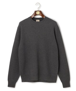 J.PRESS MEN 温かさと軽さの快適素材【ストレッチ / イージーケア】【FLEX YARN】片畔クルーネック ニット グレー系