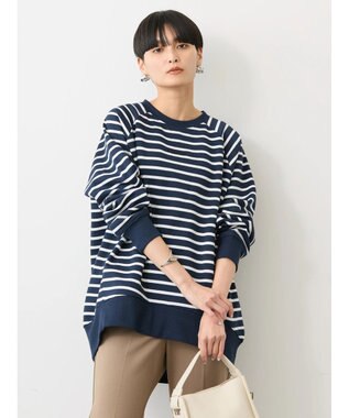 AMERICAN HOLIC バックＺＩＰロゴ刺繍ポンチチュニック Border