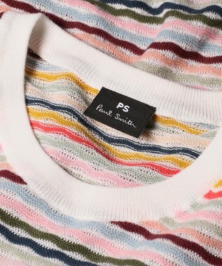 Paul Smith ウェーブストライプ 半袖ニット マルチカラー