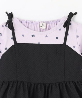組曲 KIDS 【90-100㎝】ビスチェ＆ハートコンビ チュニック ラベンダー系