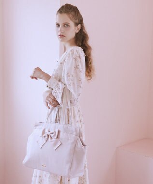 Maison de FLEUR グログランリボン3ルームトートバッグ