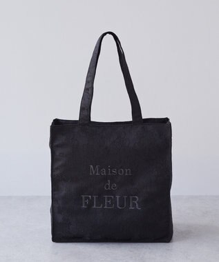 Maison de FLEUR ブランドロゴ刺繍ジャカードスクエアトート