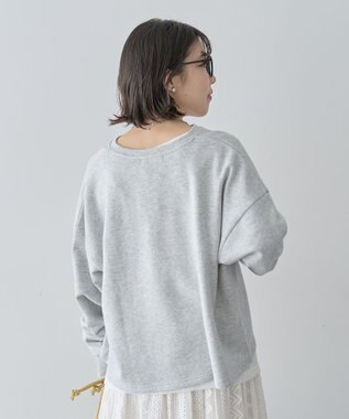 Green Parks ＳＥＴ２点　深Ｖネック裏毛＋プルオーバー Gray Mixture