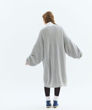 LENO V NECK ONEPIECE　Vネックニットワンピース HEATHER GRAY