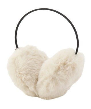 MOONBAT 【FUDGE11月号掲載】PAUL & JOE ACCESSOIRES ネコチャーム付フェイクファーイヤマフ（細アーム） ホワイト