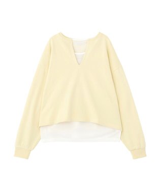 Green Parks ＳＥＴ２点　深Ｖネック裏毛＋プルオーバー Yellow