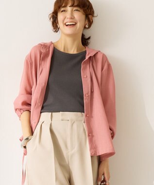 AMERICAN HOLIC シアーフーディーシャツ Pink