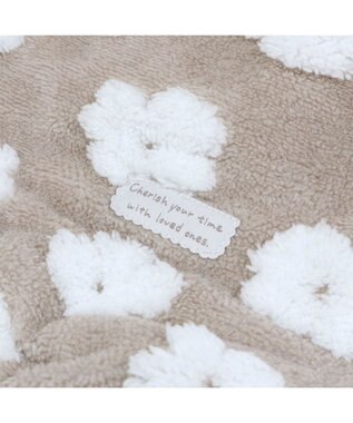 PET PARADISE ペットパラダイス ボア 寝袋 筒形 《お花柄》 S 超小型犬 ベージュ