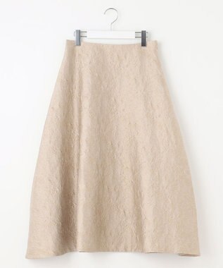 23区 【エステータ】シャイニージャカード フレアスカート グレージュ系