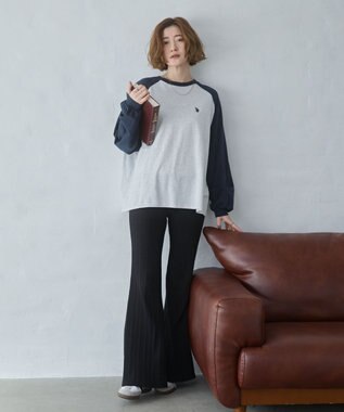 WEGO 【大好評により再入荷！】USPOLOだぼそでカラーロンT 柄3