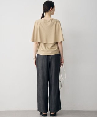 ICB L 【WEB限定カラーあり】マットスキューバ ケープデザインカットソー ベージュ