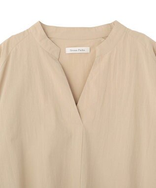 Green Parks スキッパーブラウス Beige
