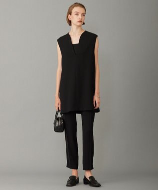 ICB L 【WEB限定カラーあり・洗える】 ライトダブルクロス べスト ブラック系