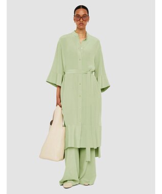 JOSEPH クレープ ド ソワ　ミディドレス Matcha