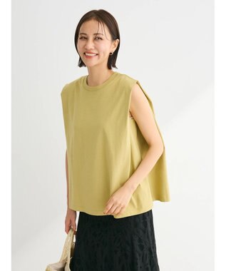 Green Parks ・ＳＵＧＡＲＳＰＯＯＮ【ＣＯＯＬ】タックノースリーブＴＥＥ Yellow