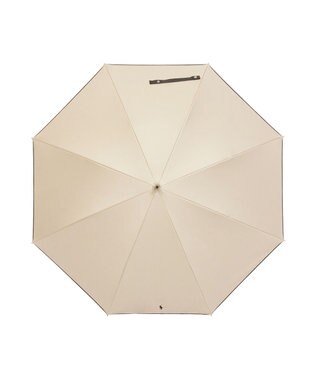 MOONBAT 【WEB限定/遮光率100%/遮熱/UV】POLO RALPH LAUREN（ポロ ラルフローレン）晴雨兼用日傘 無地 オーバーロック刺繍 長傘 ベージュ