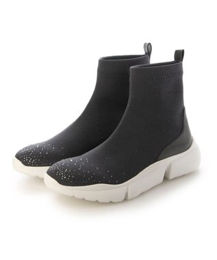 MODE ET JACOMO <MODE ET JACOMO>ハイカットニットスニーカー ダークグレー