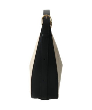 INTER-CHAUSSURES 【Christian Villa】異素材コンビホーボーバッグ ブラックコンビ