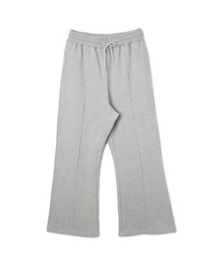 WEGO 【ウエストゴム】スウェットフレアパンツ 杢グレー
