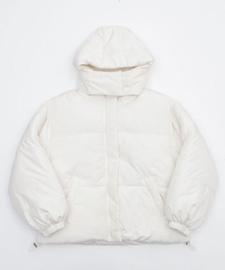 WEGO 【25年秋冬新作/SMサイズ展開】2WAYフードパファーブルゾン ホワイトアイボリー