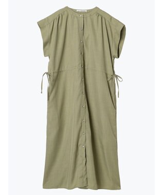 Green Parks ・ＥＬＥＮＣＡＲＥ　ＤＵＥリネンライクドロストワンピース Light Khaki